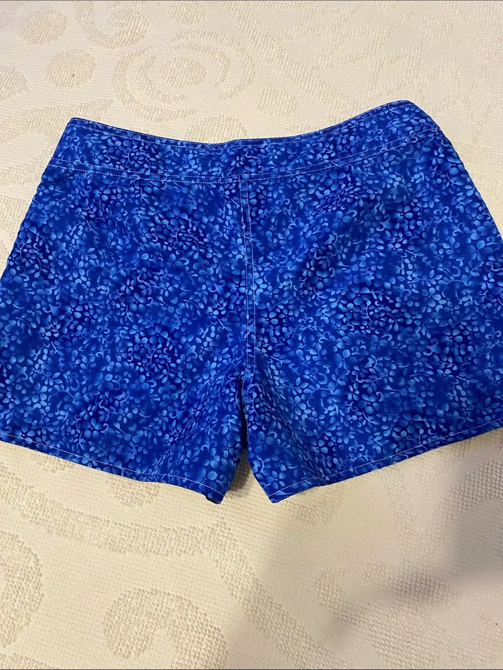 Source Unknown Royal Blue Floral High-Waist Women's Shorts